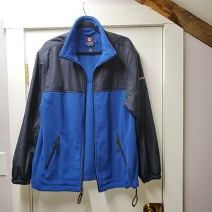 Men's Chaps zip front fleece/nylon jacket.